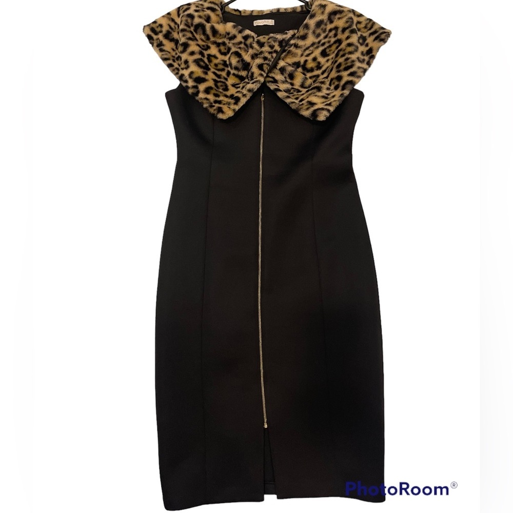 Favour's classic, official, elegant Scuba, form fabric dress.